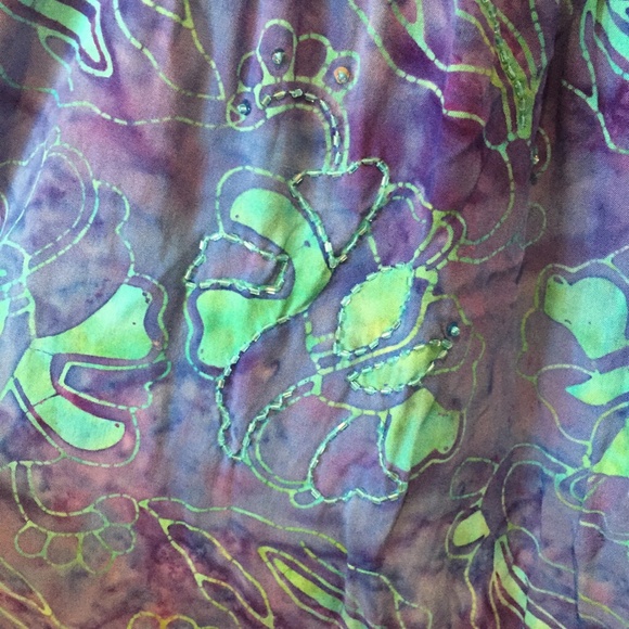 Beautiful Handpainted Batik smocked Tube-top Dress - Picture 4 of 11